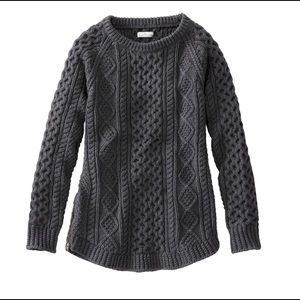 L.L. Bean Signature Fisherman Tunic Crew Sweater